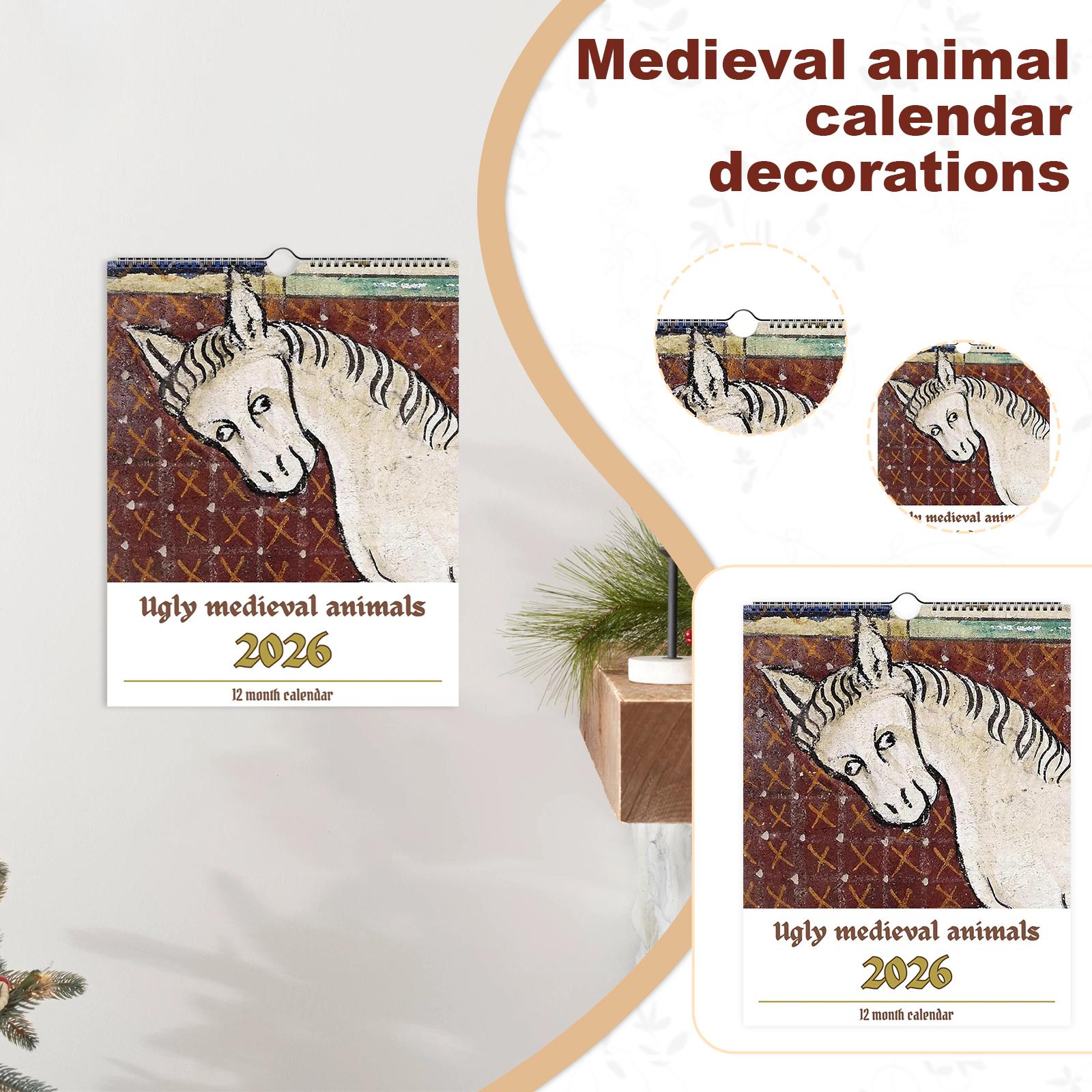 

Календарь с уродливыми животными, украшение, можно использовать как красивое украшение, инновационный календарь, праздничный подарок One Size