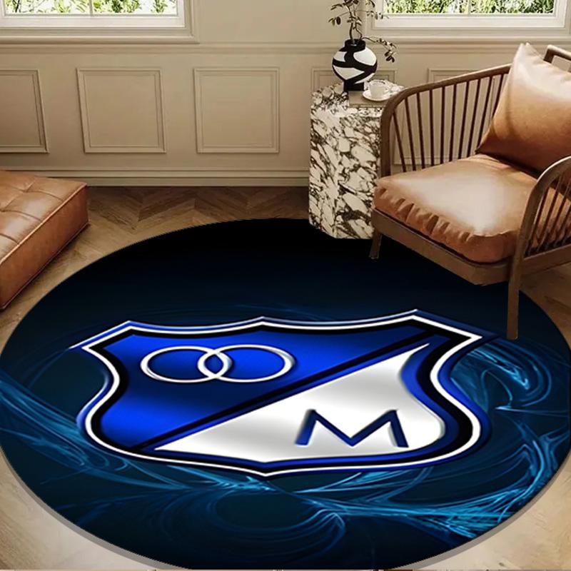 Blue Shield Emblem Millo-narios Round mat Home Decor, Chair rug For livingroom,Bedroom, doormat home decor Birthday Gift Christmas Gifts