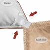 8 Pair White Duvet Clips Fasteners Inside Cover To Stay In Place