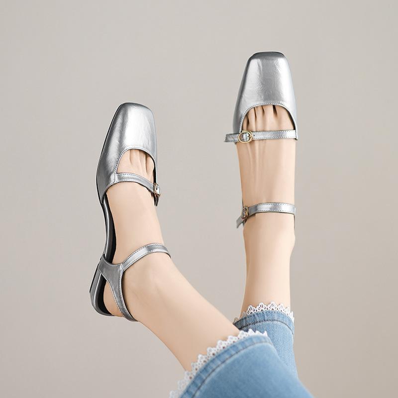 Summer empty sandals women's Korean version round head rubber soft sole women's flat sandals new large size shoes bag head sandals