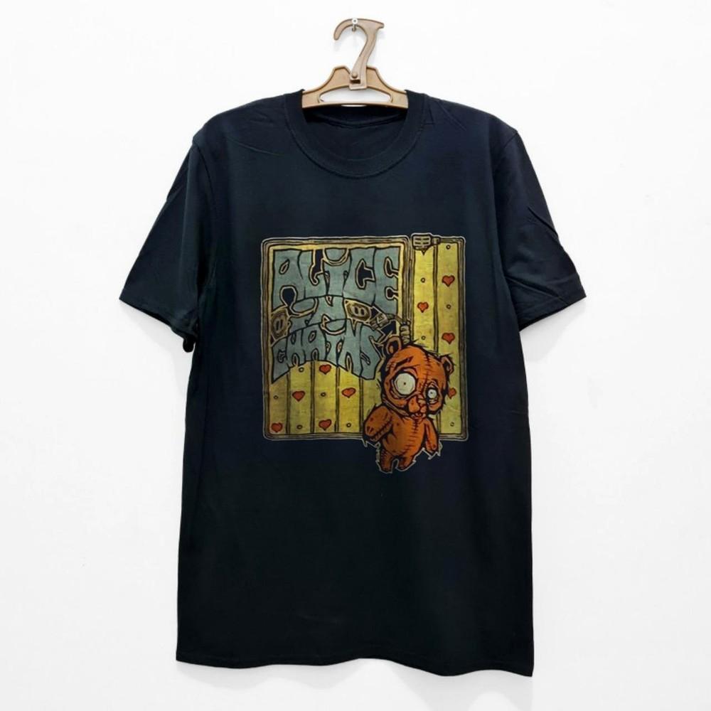 Vintage 1996 Alice In Chains Bear T-shirt, Unisex Black T-shirt, Size S-5XL Unisex T-Shirt XXL