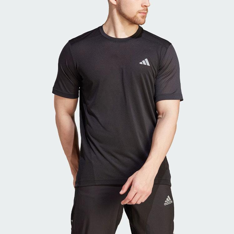 Adidas Ultimate Engineered Knit Tee Quick-Dry Running Sports Short Sleeve Men Tops Black IM4194