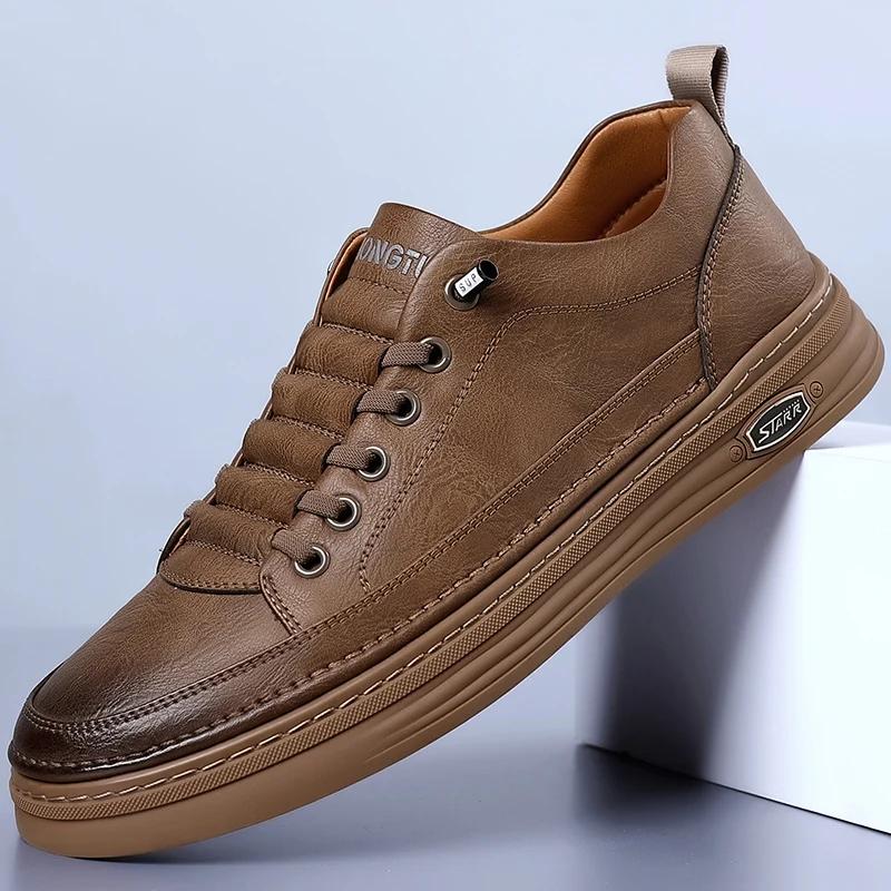 

Роскошные брендовые мужские удобные туфли для вождения, новые мужские туфли, легкие мужские кожаные модные туфли 2024 года, классические мужские повседневные туфли 44 коричневый