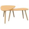 Vidaxl Coffee Table Set, 2 Pcs, Brown, Solid Pine Wood