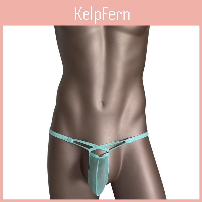 Sexy Men Low Gstring Rise Ice Silk Underwear Bulge Pouch Panties Man Tback Thongs Breathable Underpants Soft Erotic Lingerie
