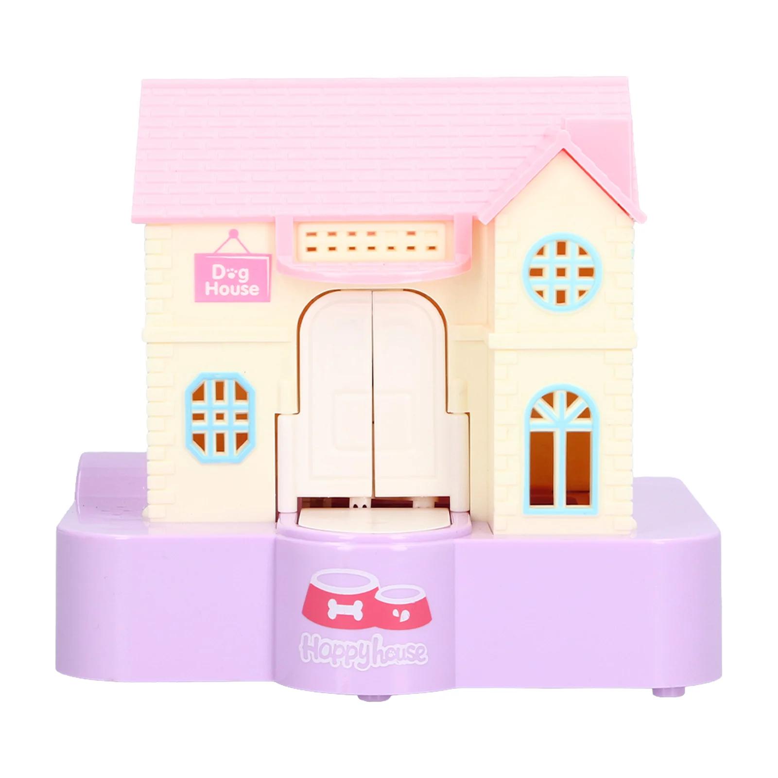 

Doghouse Money Saving Box Automatic Coin Swallowing with Light Music Effects Toy Gift for Kids Electric Theft Coin Bank фиолетовый