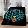 3D Yoga Zen Naturalize Meditation Rainbow 7 Chakra Blanket,Flannel Throw Blanket for Home Bedroom Bed Sofa Picnic Office Hiking