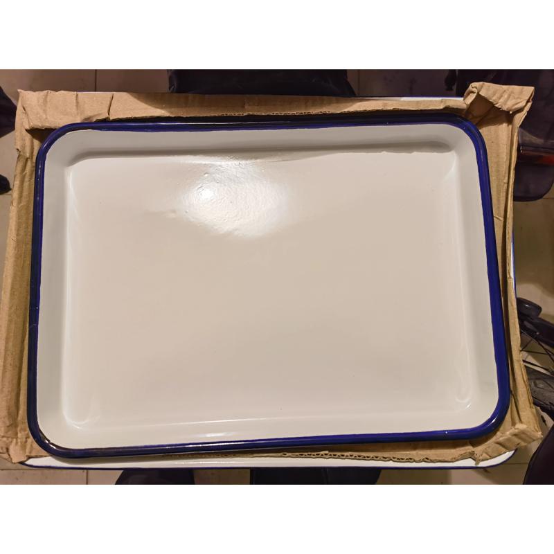 Enamel Rectangle Dish Plate, Rectangle Tray