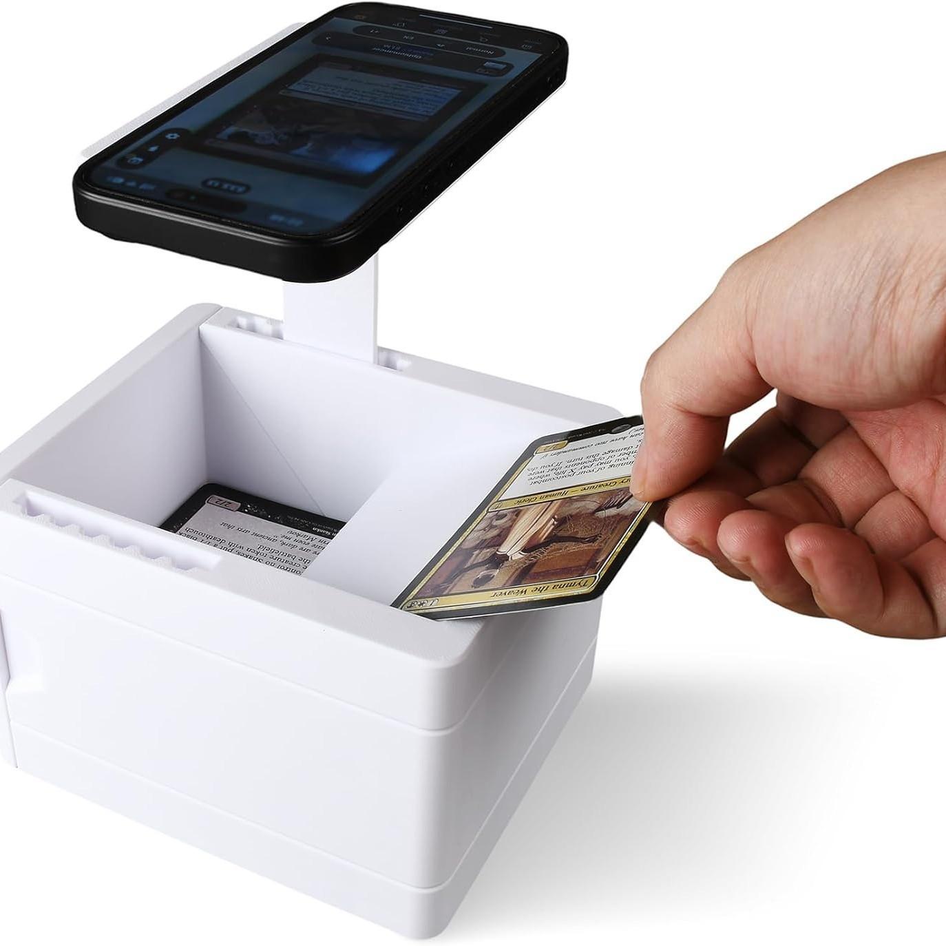 

Foldable Card Scanner Stand for MTG Card Slinger for Fast Scan & Price Check Trading Card Scanner Holder Fits for ManaBox App белый