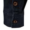 Men Denim Shirt Solid Color Multi Pockets Spring Summer Single Breasted Turn-down Collar Shirt for Office