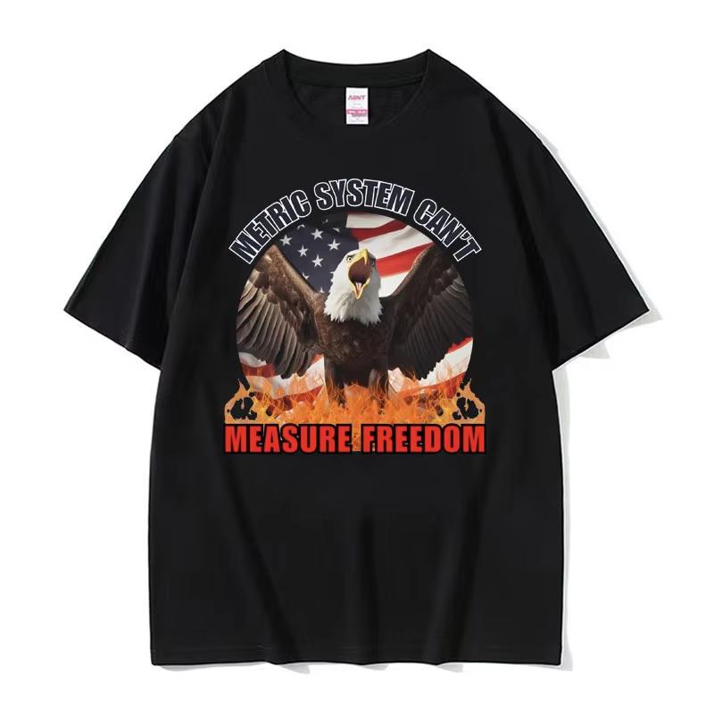 

Wtf Is A Kilometer Meme Funny T Shirt Metric System Can t Measure Freedom Print Tee Shirt Men Women Oversized Streetwear T-shirt S разноцветный