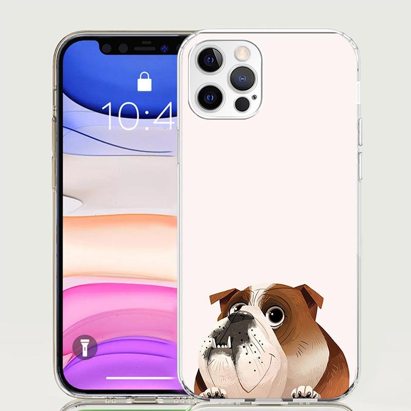Pug Dog French Bulldog Case Phone Cover for Apple iphone 16 15 14 13 12 Mini 11 Pro Max 16E X XS XR 7 Plus 8 + SE 2020 Trend Fun