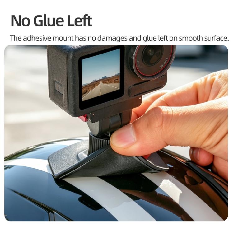 Helmet Camera Holder Compatible for Action 5Pro/4/3/2 Camera, 360°Rotating Joint and Adhesive Base for Outdoor Action Recording