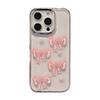 Pearl pink bow glitter mobile phone case for Iphone17Promax transparent Apple 16Plus anti-drop