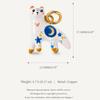Cartoon Animal Ceramic Pendant Hand Painted Blue White Porcelain Charm Cute Cat Horse Bird Bead For Diy Necklace Jewelry Making