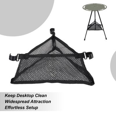 Under Table Storage Bag Easy To Store Triangular Mesh Bag Folding Table Bag for Camping BBQ Fishing Trips Fishing Outdoor