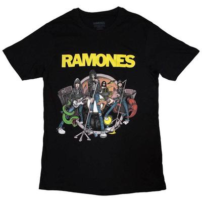 Ramones Unisex T-Shirt: Cartoon-Band