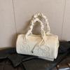 IELGY Korean version of light and foreign pink handbag, fashionable and versatile embroidered pillow bag, single shoulder and underarm women's bag.