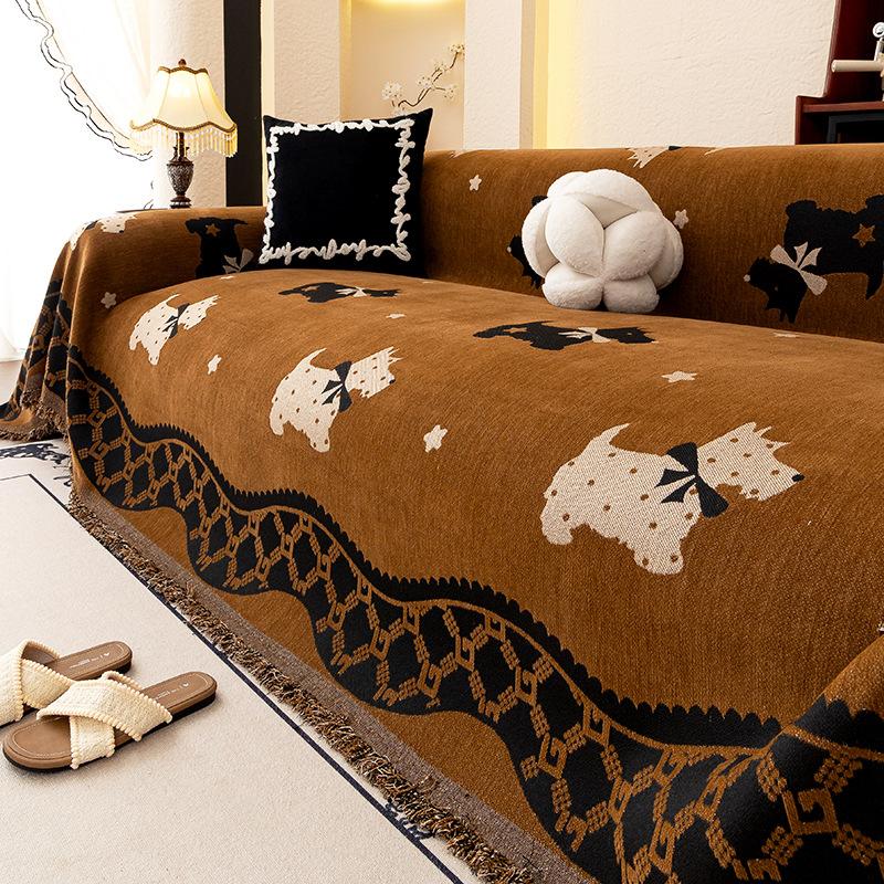 Retro Style Sofa Cover, Universal In All Seasons, Light Luxury, High-end All-inclusive, Universal Sofa Towel Cover, Seat Cushion Dust Blanket