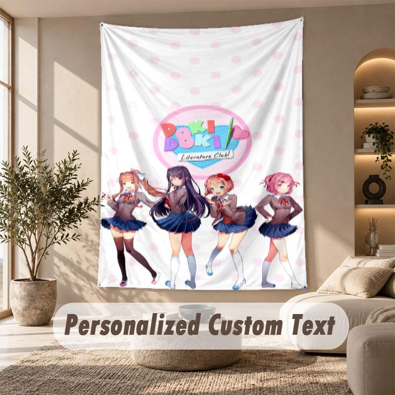 Wall Hanging Tapestry Art Cloth Bedroom Room Background DecorDoki Doki Literature Club