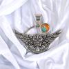 Natural Gemstone 925 Solid Silver Designer Jewelry Pendant 1.48" Christmas Gift CP-17