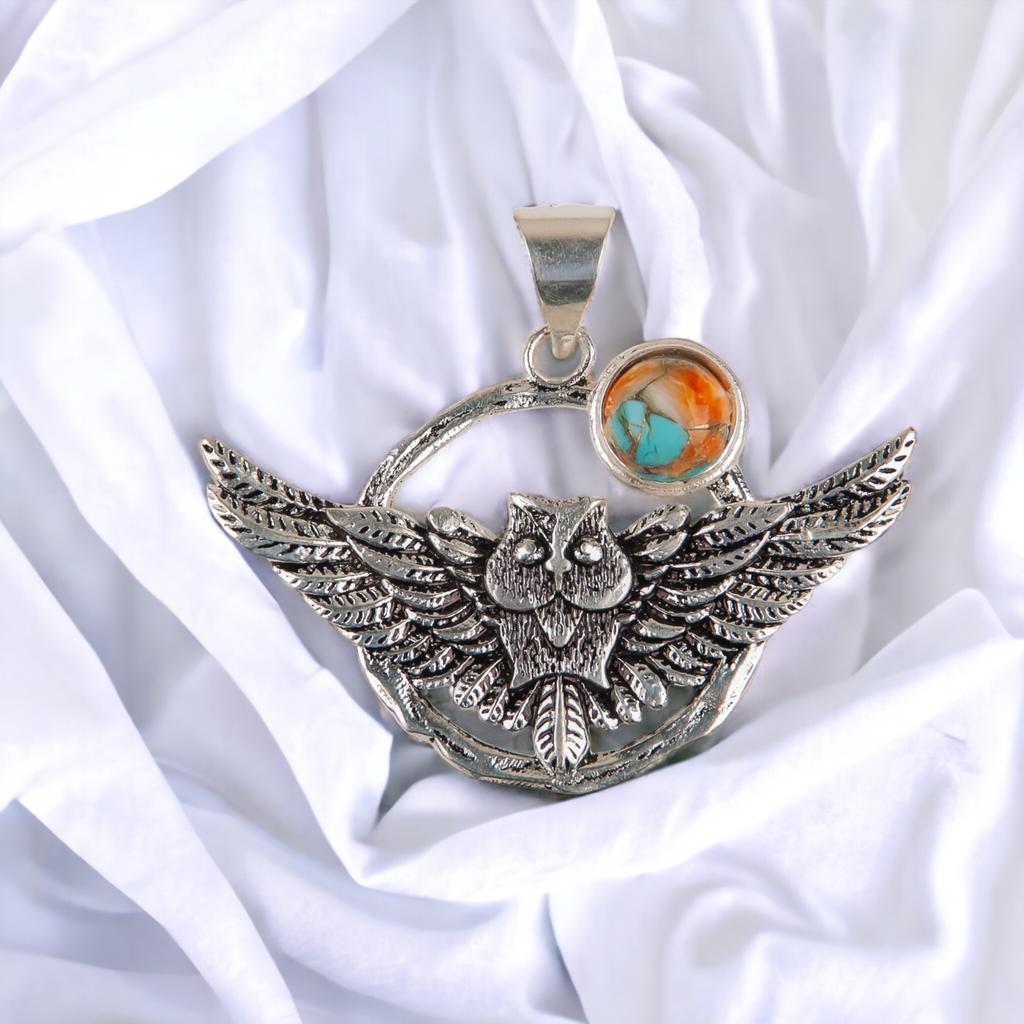 Natural Gemstone 925 Solid Silver Designer Jewelry Pendant 1.48" Christmas Gift CP-17
