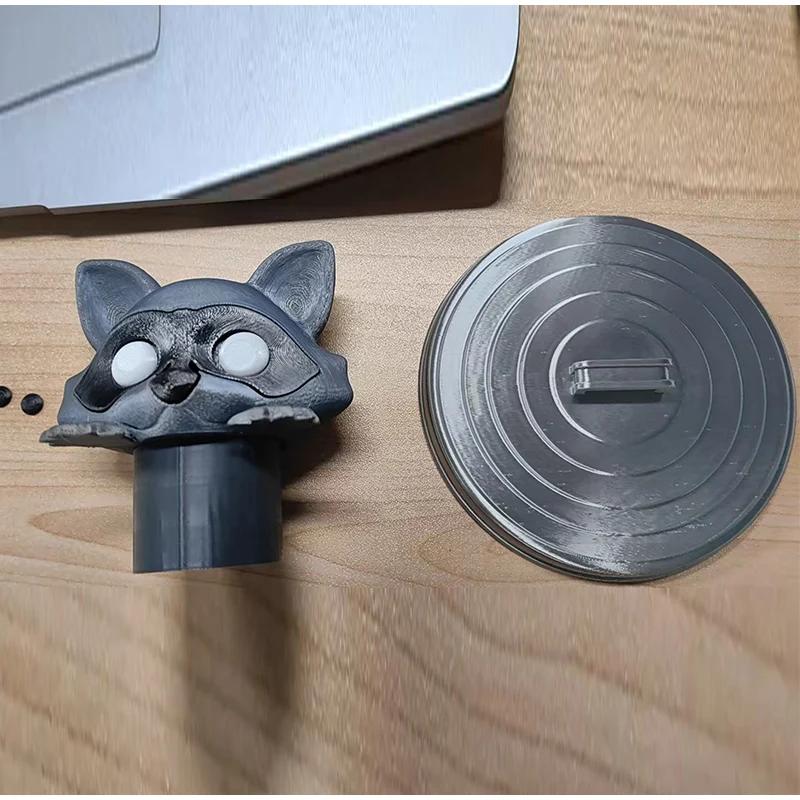 Cute Raccoon Toilet Paper Holder Top Quality Resin Bathroom Tissue Dispenser Animal Decor for Countertop Shelf & Bath