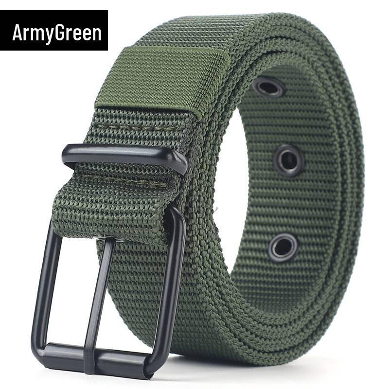 Pin Leather Canvas And Mens Buckle Belt Sturdy Versatile Extended Length Ideal For Military Training And Students