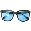 Big Frame Wellington Sunglasses UV Protection Unisex F Black x Blue [One Colors] Men's (4)