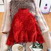 Women's High-Neck Cable Knit Sweater - Loose Fit, Solid Color, Autumn/Winter Style