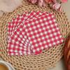 20/60Pcs Red Gingham Disposable Napkins, Red and White Checkered Paper Napkins for Birthday Wedding Christmas Party Supplies