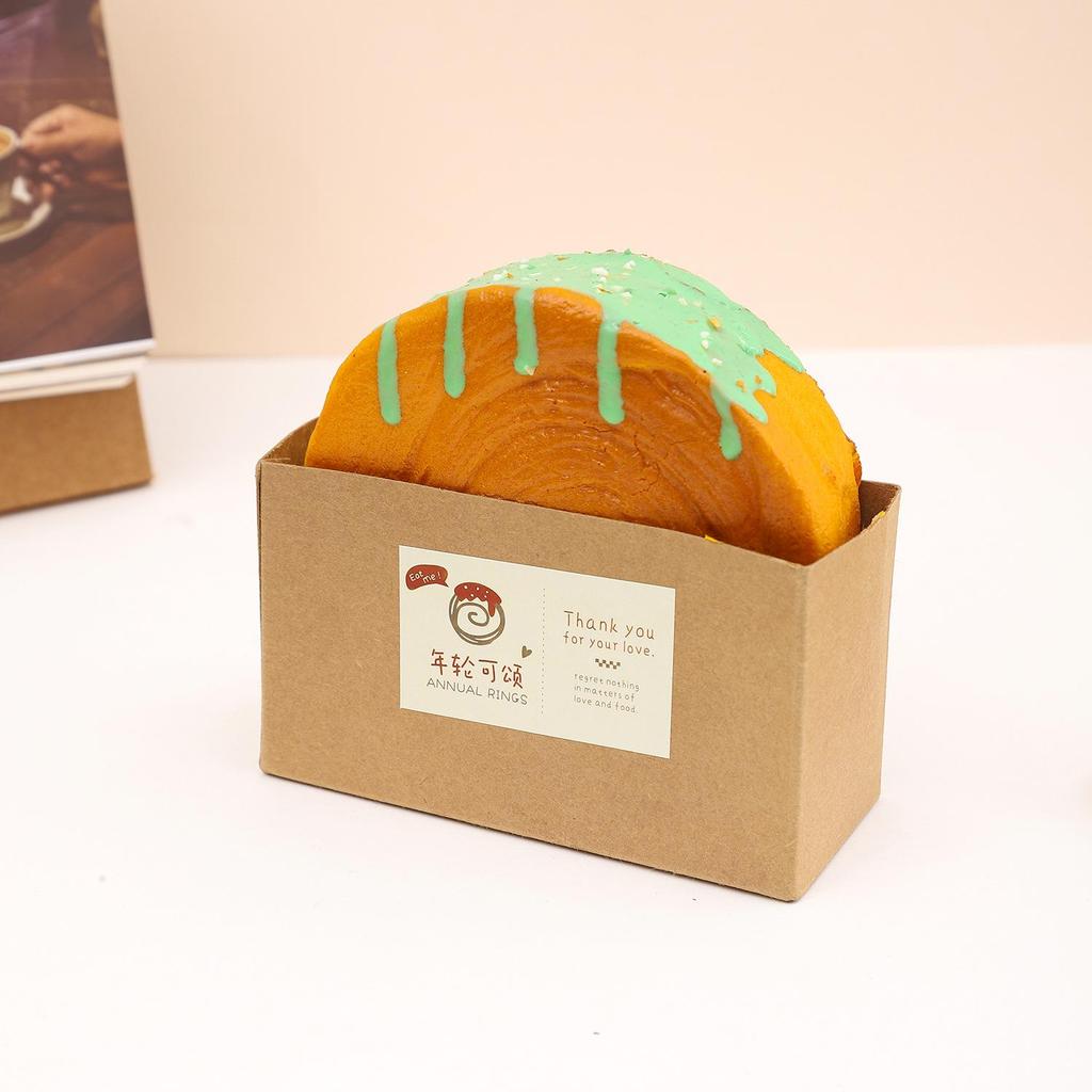 PU Jam Wood Ring Croissant Bread Model - Food Decoration Prop for Dessert Displays