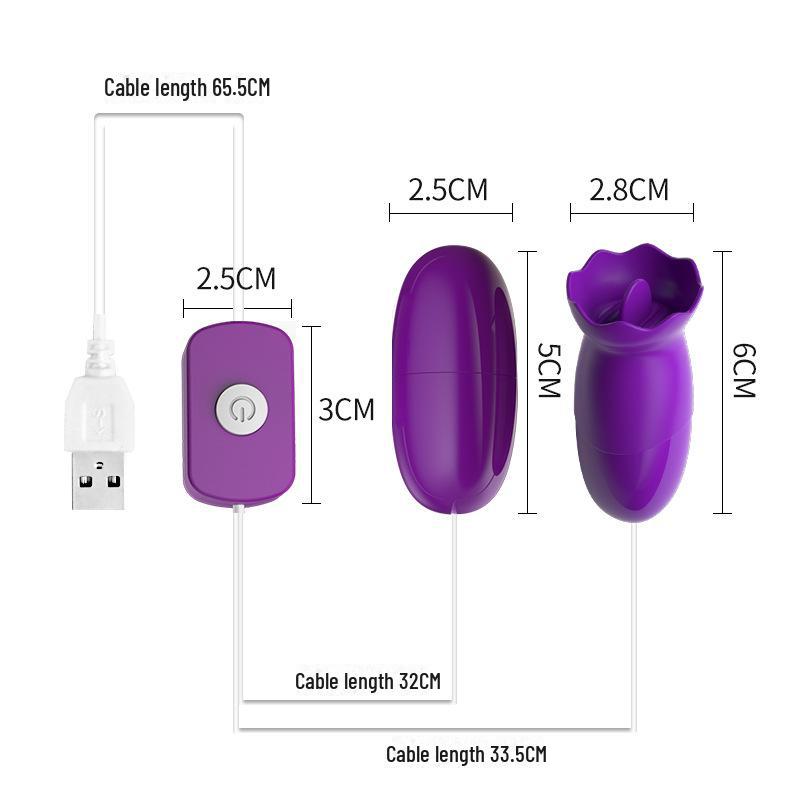 Lai Le Doppel-Spring-Ei-Vibrator mit Fernbedienung – Starker Stoß, Zungenlecken, Sprunggefühl für die weibliche Masturbation