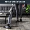 ROWENTA Aspirateur balai sans fil 2en1, Aspirateur à main intégré, Autonomie jusqu’à 75 min, Léger, Tête d’aspiration LEDs RH6756WO