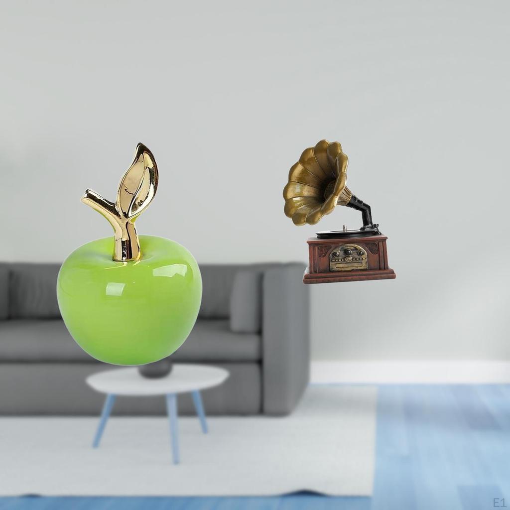 Ceramic Figurine Fruit Sculpture for Cafe Study Room Holiday Collectible Vintage Statue Birthday