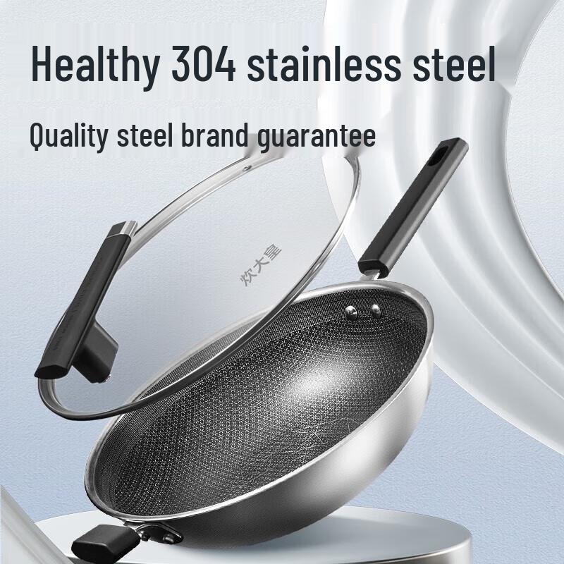 COOKER KING 304 Stainless Steel Non-Stick Wok
