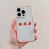 Cute Tomato Pattern Phone Case For iPhone 11 12 13 14 15 16 17 Pro Max Plus 17 Air 2 In 1 Candy Color Clear Silicone Soft Cover