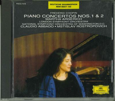 CD MARTHA ARGERICH, LONDON SYMPHONY OR - Frederic Chopin Piano Concertos Nos POCG7018 DEUTSCHE GRAMMO 1993 Japan Classical Used