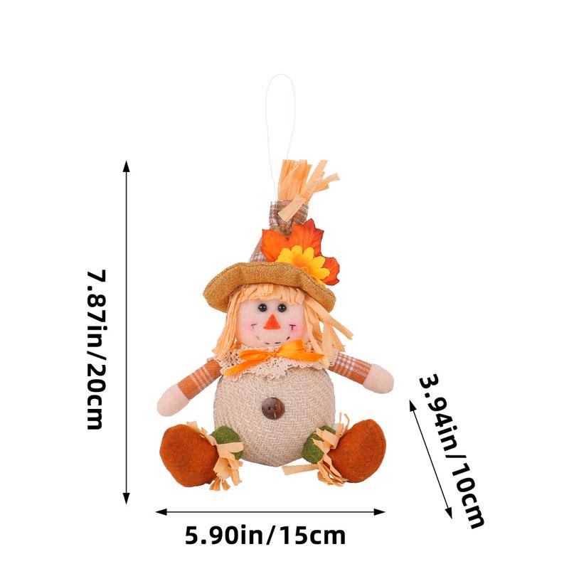 

Деревенский декор пугала «Осенний урожай», клетчатые и подсолнуховые акценты для Дня благодарения, Хэллоуина, настенный декор в стиле фермерского дома, реквизит для вечеринки