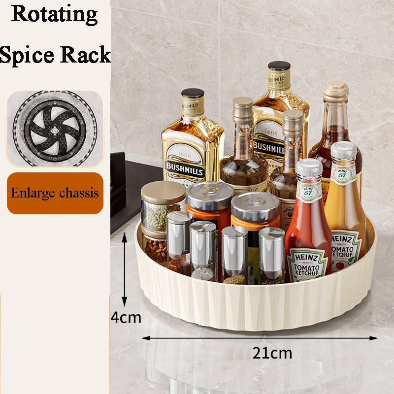 360° Rotating Lazy Susan Turntable Multi-Purpose Acrylic Spice Rack Organizer For Kitchen Countertop Cabinet Bathroom Vanity