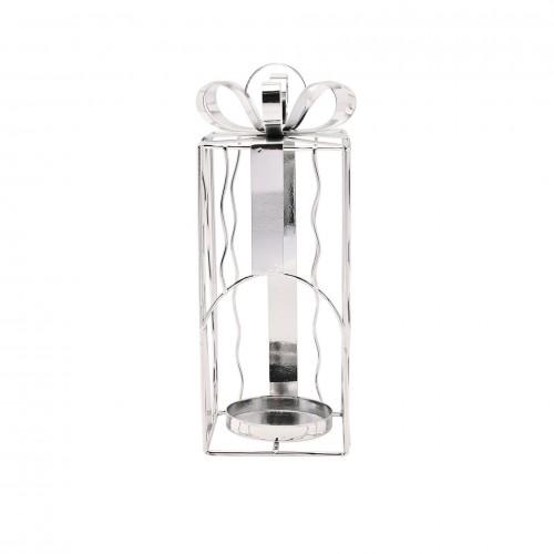 Metal Present Shaped Tealight Holder - 22cm