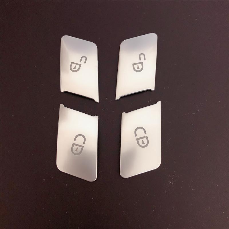 Car Styling for Mercedes Benz C E Class W204 W212 Door lock Unlock Buttons Sequins Decoration Cover Stickers