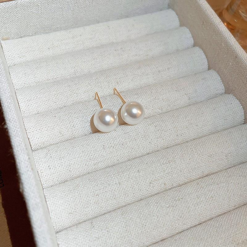 Simple Versatile Pearl Earrings Fashion Personality Stud Earrings Temperament Earrings Women