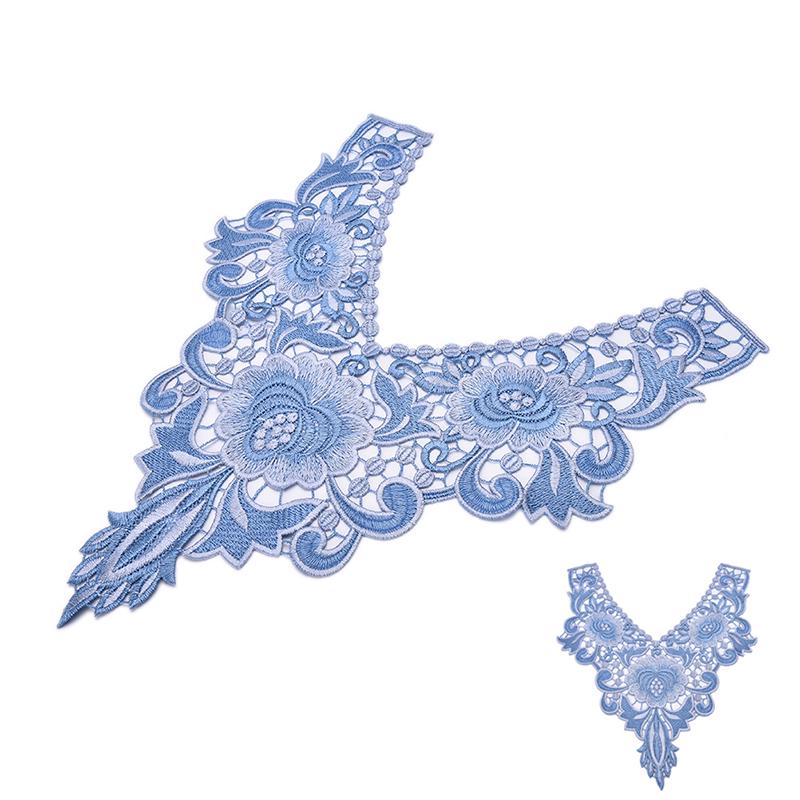 

1 шт. вышитый цветочный кружевной вырез, воротник, отделка одежды, нашивка для шитья B