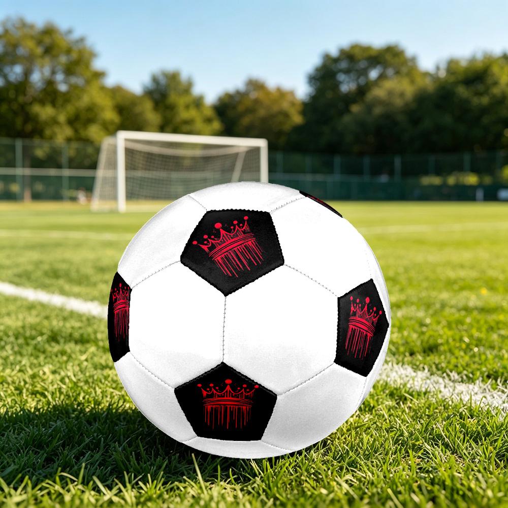 1 Stück Kronensymbol Fußball Größe 5 Maschinengenäht Indoor/Outdoor Universeller Fußball Q68
