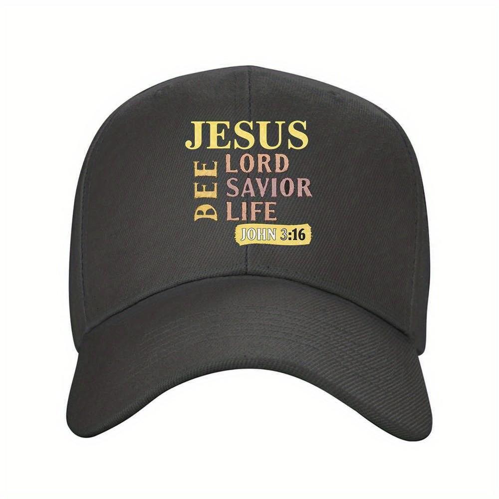 Jesus Herr Retter Leben Bibelvers Baseballkappe Verstellbar Polyester Outdoor Reisekappe