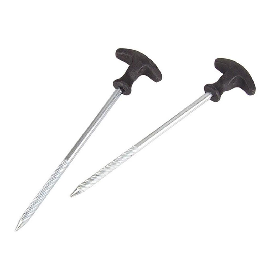 Non-Rust Camping Family Tent Pop Up Tent Stakes Heavy Duty Metal Tent Pegs 10pc-Pack Camping Accessories Quality Metal