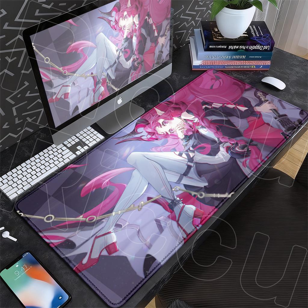 NonSlip Rubber Base Gaming Rug Large Pc Office Accessories Arknights Kawaii Anime Girl Nymph Mouse Pad Xxl Desktop Speed Carpet