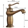 Badezimmerarmatur Antik Messing, Messing Waschbeckenarmatur Badezimmer, Vintage Badezimmerarmatur, Kalt-/Warmwasser Beckenarmatur, Einloch Einhebel Badezimmerwaschbecken