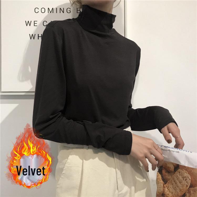 

Women s Thick Fleece Ruffle Turtleneck Base Layer – Long-Sleeve Unique Design Top XL 111-125 lbs